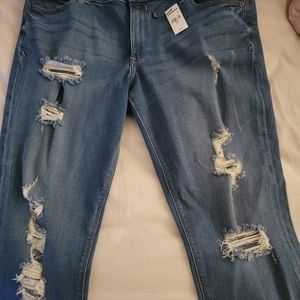 Distressed express jeans